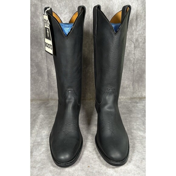 FRYE Boots Mens 9 D Model 4306 Western Charcoal New With Tags main image 5